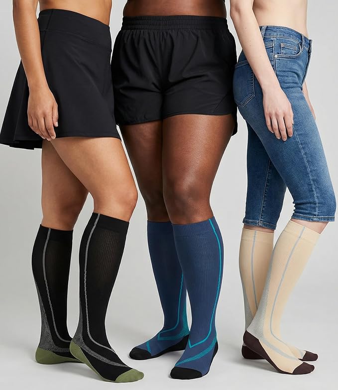FuelMeFoot 3 Pack Copper Compression Socks - Compression Socks Women & Men Circulation - Best for Medical,Running,Athletic - Image 3