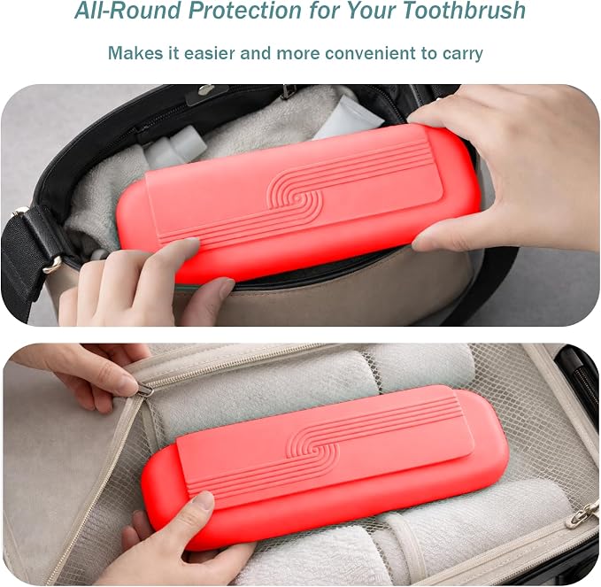 Silicone Toothbrush Travel Case, Upgrade Large Toothbrush Case for Travel | Electric & Manual Toothbrush Travel Cover for Men and Women, Portable Toothbrush Holder for Trave, Gym, Business Trip, School - Image 3