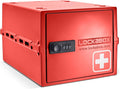 Lockabox One™ | Premium Medicine Lock Box | Medium Medication Lock Box With Code For Medicines, Vitamins & Supplements | External Size 12 x 8 x 6.6 inches (Medi Red) by Lockabox