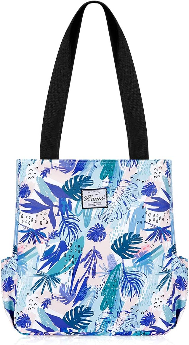KAMO Floral Tote Bag - Waterproof Lightweight Handbags Travel Shoulder Bag for Hiking Yoga Gym Swimming Travel Beach by KAMO