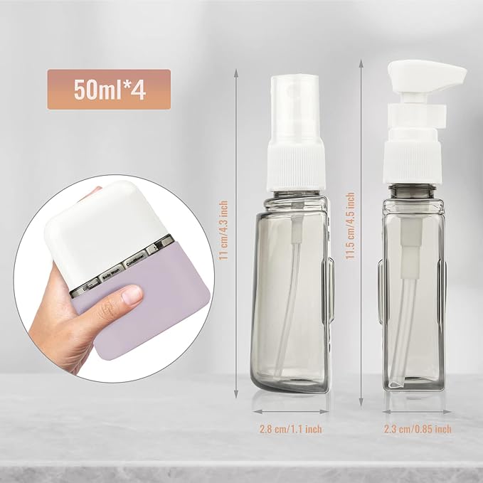 Bpluma Travel Bottles, Leak Proof Containers For Toiletries TSA Approved Airplane Accessories Kits For Liquid With Labels | For Toiletries TSA Approved Airplane Accessories Kits For Liquid With Labels - Image 2