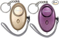 Personal Alarm for Women, 2Pcs 140dB Self Defense Keychain LED Light | Personal Safety Alarm with LED Light Panic Button for Women Kids and Elders (Gold & Purple) by Taiker