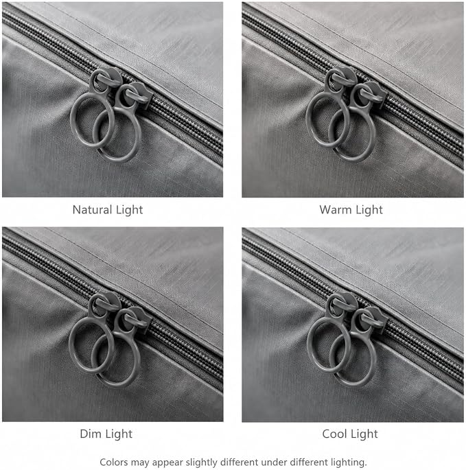 8 Set Packing Cubes for Travel Essentials With Hanging Toiletry Bag for Women, Lightweight Suitcase Organizer Bags with Mackup bag, Carry-On Luggage Accessories (Gray) - Image 6