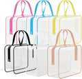 6 Pack Toiletry Bag Makeup Bag Cosmetic Bag, TSA Approved Clear Travel Toiletry Bag wih Zippers, Quart Size Travel Makeup Cosmetic Bag for Women Men (Large-6 Color) by ZHOOGE