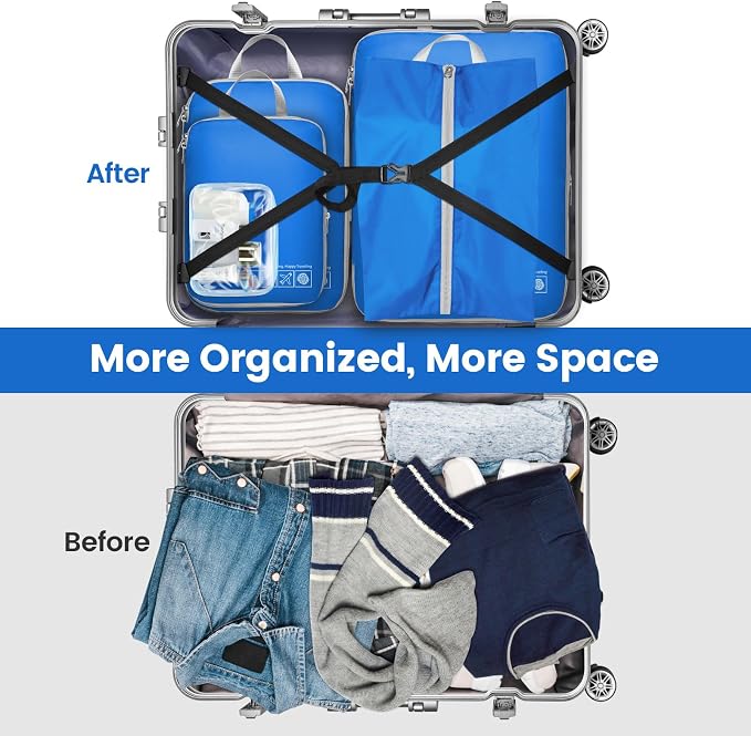 Cambond Compression Packing Cubes for Travel Women - Lightweight Luggage Organizers Bag Packing Cubes for Carry on Suitcases - Image 4