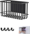 Magnetic Shelf Fridge Basket Bin Washer Dryer Locker Whiteboard Cabinet | No Drilling Instant Attachment Reusable Magnet Organizer Home Kitchen Laundry Classroom Office Storage Rack Container Holder by Winbell