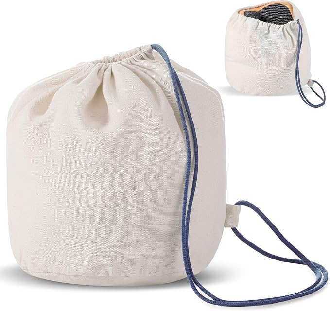 Dansydaisy 1 Pcs Travel Cotton Case Bag Sleeve Drawstring Pouch for Travel Pillow, Travel Neck Pillow Bag with Drawstring Travel Pillow Case Cover for Airplanes Trips Camping Storage by Dansydaisy