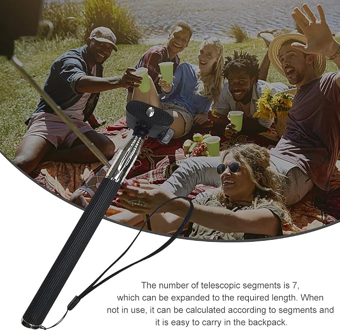 Extendable 37 Inch Selfie Stick Camera Tripod Stand, Lightweight Photography Accessory Universal 360 Rotation Tripod Bracket Durable & Adjustable for Travel, Sports & Vlogging - Image 3