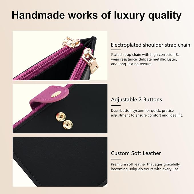Travelambo Womens Leather Bifold Wallet, Slim RFID Blocking Card Holder | Large Capacity, 16 Card Slots & ID Window, 2 Zipper Pockets, Dual Snap Closure, Slim Lightweight, RFID Privacy Protection - Image 5