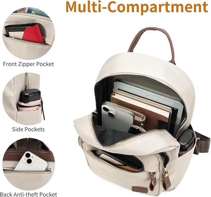 GAEKEAO Backpack Purse for Women PU Leather Anti-theft Backpack Ladies Convertible Large Travel Designer Fashion Shoulder Bag - Image 4