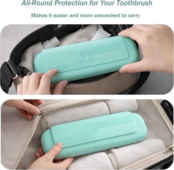 Silicone Toothbrush Travel Case, Upgrade Large Toothbrush Cover for Travel | Electric & Manual Toothbrush Travel Cover for Men and Women, Portable Toothbrush Holder for Trave, Gym, Business Trip, School - Image 3