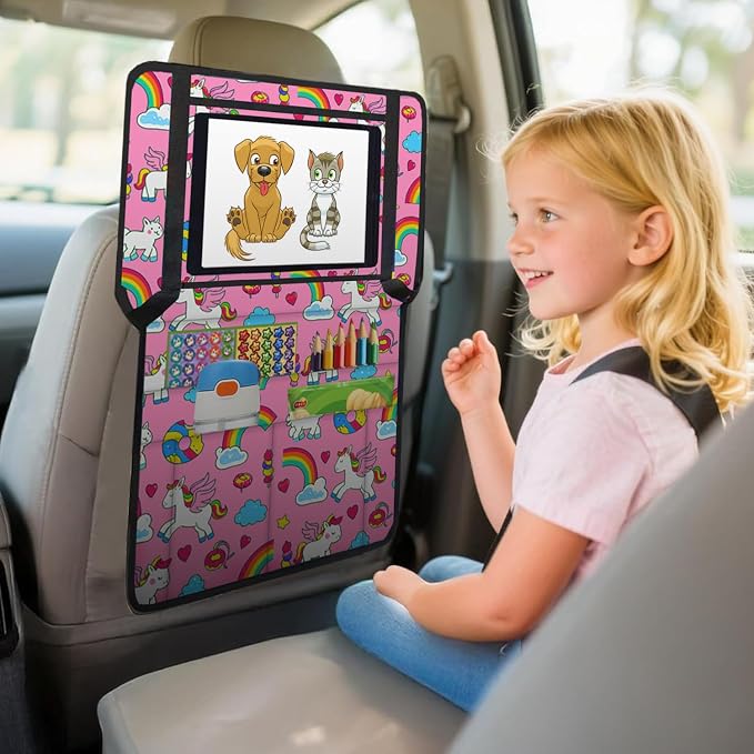 Adjustable Kids Tray Table Cover with Multi Portable Pockets, Airplane Travel Essentials for Kids, Toddlers, Adults, Airplane Must Haves, Plane Travel Essentials, Travel Tray for Plane Train, Horse - Image 4