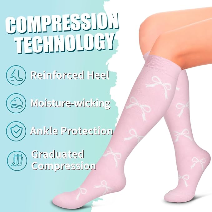 Compression Socks for Women & Men Circulation(6 pairs)-Graduated Supports Socks for Running, Athletic Sports - Image 6