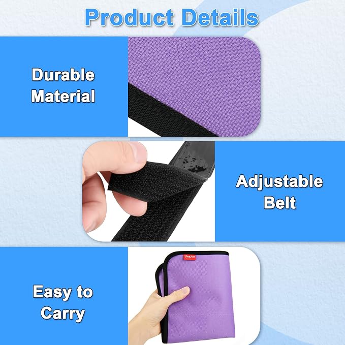Airplane Seat Back Organizer & Storage, Airplane Tray Table Cover for Personal Items, Airline Seat Hanging Pockets Media Pouch,Reusable Travel Essentials,Fits Tablets,Cell Phone,Water Bottle (Purple) - Image 4