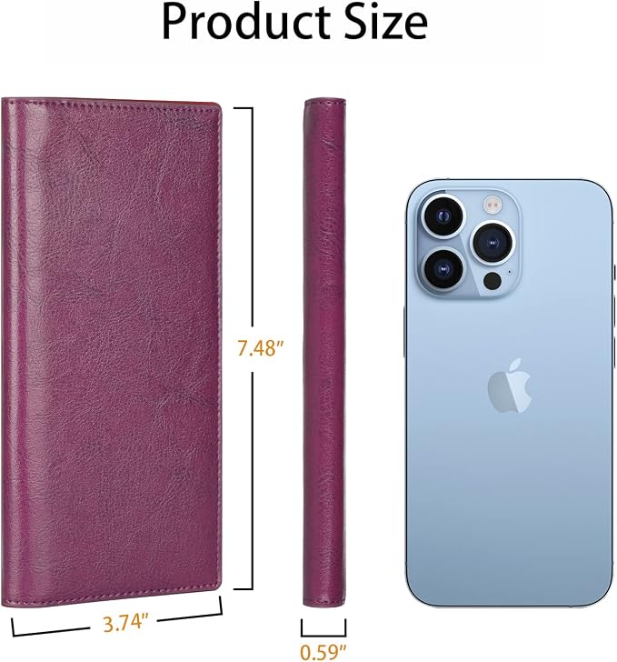Ultra Slim Thin Leather Women Wallet RFID Blocking Credit Card Holder Bifold Long Ladies Billfold - Image 4