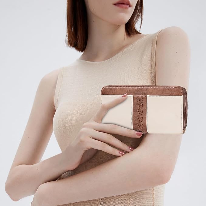 Wallets for Women Trifold Wristlet Wallets Large Capacity RFID Blocking Ladies Purse Credit Card Holder - Image 2