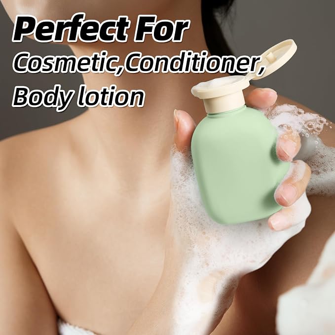 ASEVAT 3.4oz Travel Bottle with Flip Cap, Leak Proof Squeeze Bottles, Refillable Plastic Travel Containers for Creams, Lotion, Foundation, Shampoo, Conditioner - Image 9