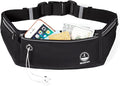 Slim Running Belt Fanny Pack, Phone Holder Waist Pack Money Belt - Black by Unknown