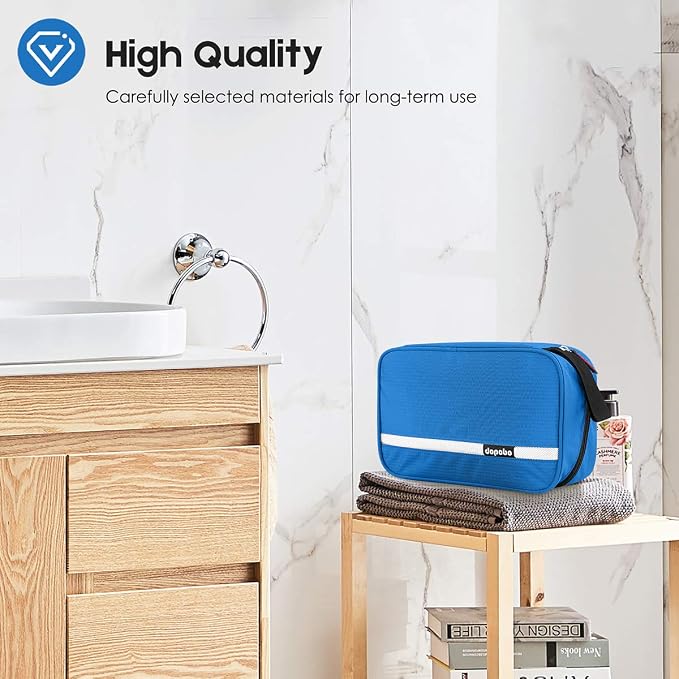 Travel Toiletry Bag for Women, Dopp Kit for Men, Waterproof Makeup Bag Shaving Bag with Hanging Hook, Portable Toiletry Organizer for Traveling and Camping - Image 7