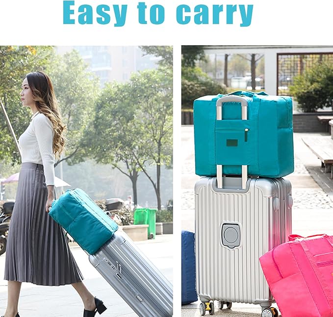 Travel Duffel Bag 24 PCS Foldable Travel Bag Carry on Luggage Bag Waterproof Tote Sports Gym Bag Lightweight Large Weekender Overnight Bag for Women and Men (24 PCS) - Image 9