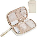 BAGSMART Cord Organizer Travel Cable Organizer Bag Tech Electronic Organizer Travel Case, Travel Essentials for Charger, Cable, Phone, Flash drive, Single Layer - Beige | Travel Essentials, Tech Organizer Pouch, Cord organizer bag for Cables, Compact T... by BAGSMART