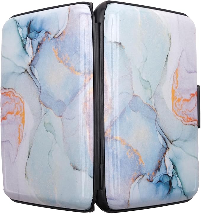 RFID Blocking Credit Card Holder for Men Women - Stylish Travel Wallet - Best protection for Bank Debit, ID, ATM, Cards against Scanning Criminals (Marbling) - Image 4