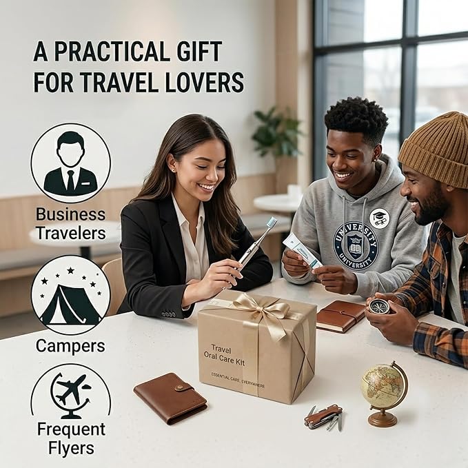 Toothbrush Travel Case Kit 6 in 1 Toothbrush Holder and Rinse Cup TSA Approved Portable Toiletry Organizer for Business Trip Traveling Gym Camping,Includes 2 Cups, Soap Case & 2 Brush Covers - Image 8