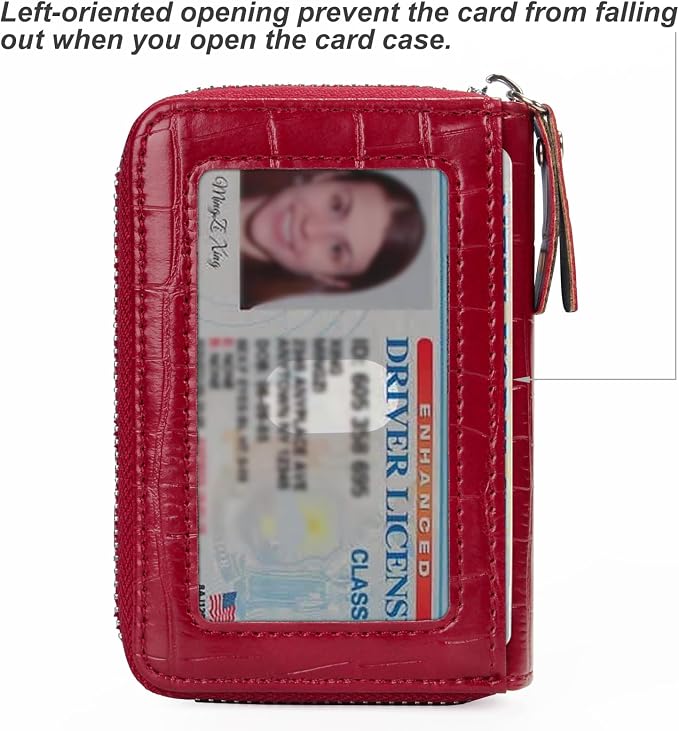 Credit Card Wallet, RFID Card Case Wallet, Zipper Card Cases Holder for Men Women, RFID Blocking, KeyChain Wallet, Compact Size Card Organizer Case for Women - Image 2