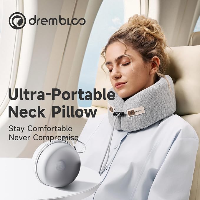 Travel Neck Pillow for Airplane, Premium Memory Foam 360° Ergonomic Support for Sleeping on Long Flights, Compact Portable Sleep Essential with Comfortable Cover for Cars, Office Naps & Home Use - Image 9