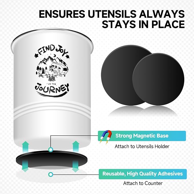 ESUDNT Magnetic RV Utensil Holder, Camper Essentials, RV Kitchen Accessories Must Haves Organization for Inside, RV Storage and Organization Ideas (2 Pack) - Image 2