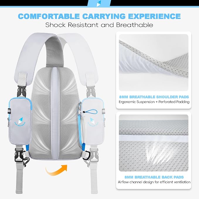 Seektop RFID Anti-Theft Crossbody Bag Sling Backpack for Women & Men, Casual Chest Daypack for Daily Travel - Image 4