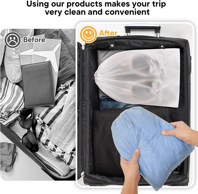 25 Pack Shoe Bags for Travel, 11.8" x 15.7" Waterproof Travel Shoe Bags for Packing,Large Travel Bag for Shoes, Storage Bags for Travel Essentials - Image 6