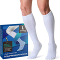 Compression Socks for Women and Men, 15-20mmHg Knee High Support Socks, Lightweight Breathable Travel and Running Socks for Flying, Training, Work and Daily Wear, S-L, 1 Pair by LANDWOVEN-SpeedRunner