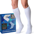 Compression Socks for Women and Men, 15-20mmHg Knee High Support Socks, Lightweight Breathable Travel and Running Socks for Flying, Training, Work and Daily Wear, S-L, 1 Pair by LANDWOVEN-SpeedRunner