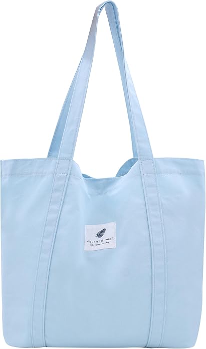 TeeYee Women Tote Bag Foldable Shoulder Bag for Travel Work | Solid Color Shopper,Lightweight & Portable,Wide & Reinforced Handles,Multi-Purpose Use,Soft & Sturdy,Machine Washable by TeeYee