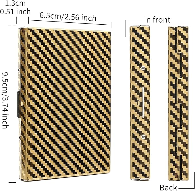 RFID Stainless Steel Credit Card Wallet Slim Metal Business Card Holder for Women Men - Image 4