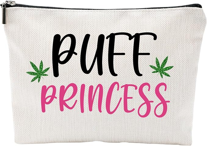 ZUYUROU Funny Makeup Bag Cosmetic Pouch for Travel and Daily Purse Organization, Puff Princess Canvas Zipper Toiletry Case for Women by ZUYUROU