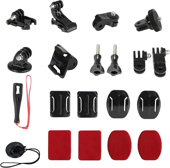 Universal Action Camera Accessory Kit for GoPro Hero 13 12 11 10 9 8 Max 2 | for Insta360 X5/X4/X3 DJI OSMO Action 6 5 Pro Pocket 4 3 Go Pro 360 Cam, Motorcycle Helmet Base Adhesive Tripod Adapter Mount - Image 2