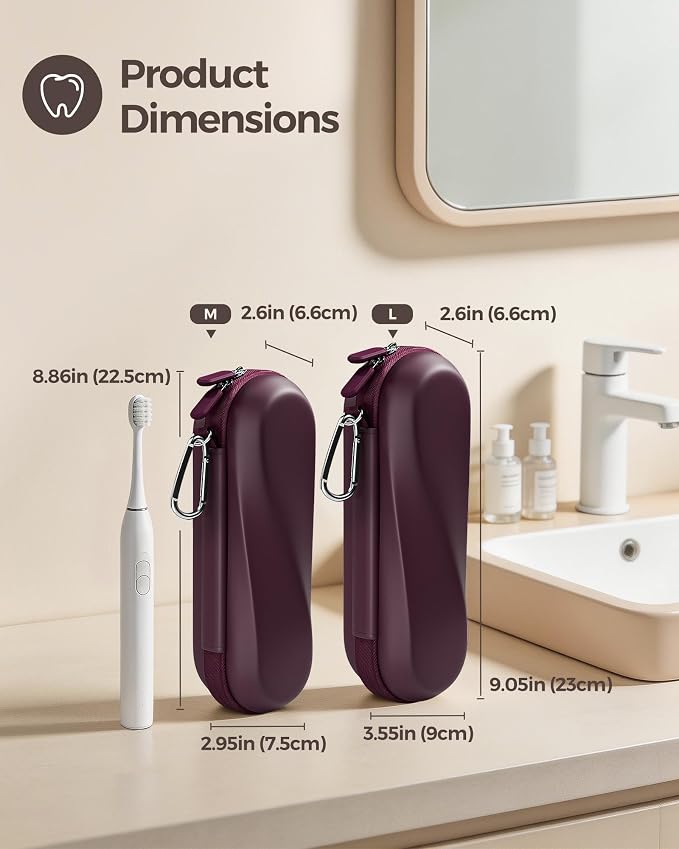 ProCase Electric Toothbrush Travel Case for Oral-B & Philips Sonicare -L | Hard Travel Case for Oral-B 1000/1500/5000/7000/9600 & iO 7/8/9, Philips Sonicare 4100/5100/5300, Fits Full-Size Brushes - Image 3