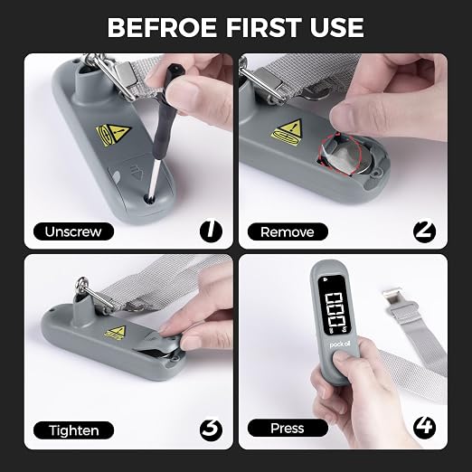 pack all Digital Luggage Scale for Travel, 110Lbs Capacity, 0.1Lb Precision | Handheld, Backlit LCD Display, Lb/Kg/Oz Conversion, Tare Function, Battery Included, Rock Grey - Image 8