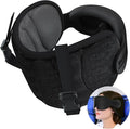 SARISUN Travel Pillows for Airplanes, Stable Head Support, Travel Essential | Airplane Pillow with Eye Mask, Seat Strap Secures to Headrest, for Stop Bobblehead, for Long Flight Road Trip, Mottled Black by SARISUN