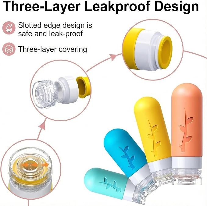 DEPOZA Travel Bottles Kit (16 Pack) - TSA Approved, Leak Proof Silicone Squeezable Containers for Toiletries. Complete Set with Jars, Sprayers & Bag (White) - Image 4
