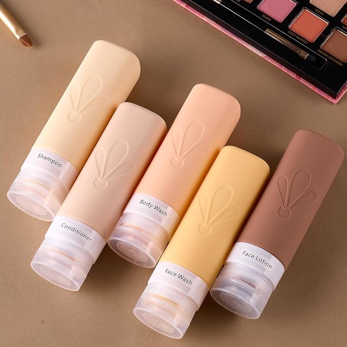 INSFIT Travel Bottles for Toiletries, TSA Approved 3oz Travel Size Toiletries, BPA Free Leak Proof Squeezable Silicone Tubes Travel Essentials for Shampoo Conditioner Lotion Soap - Image 6