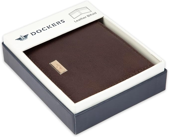 Dockers Men's Bifold Leather Wallet - Thin Slimfold RFID Blocking Security Smart Extra Capacity - Image 7