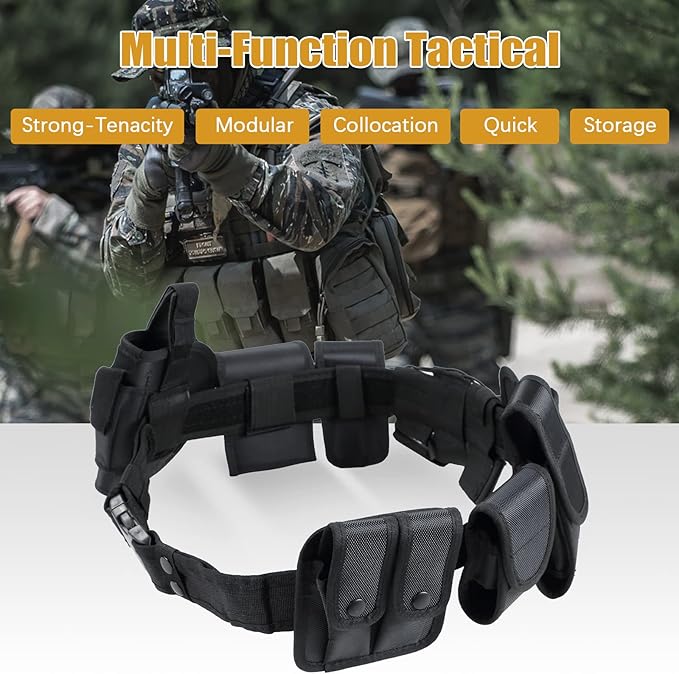 10 in 1 Police Security Duty Belts, Law Enforcement Tactical System | Nylon, Versatile Military Modular Equipment System, Duty Belt Set for Law Enforcement, Ultimate Tactical Belt Set - Image 5