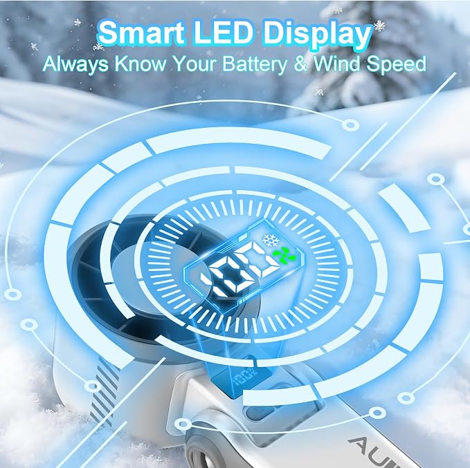 Portable Handheld Turbo Fan - [With Ice Cooling] 100 Speed Mini Personal Fan with Strong Airflow,Foldable 3 in 1 Rechargeable Hand Fans for Travel/Outdoor/Camping/Home/Office, White - Image 5