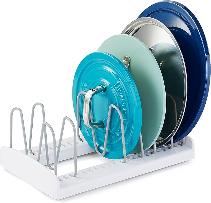 YouCopia StoreMore Adjustable Pot Lid Organizer, Standard, White by YouCopia