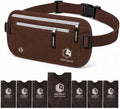 VENTURE 4TH Travel Money Belt with 7 RFID Sleeves - Brown by VENTURE4TH