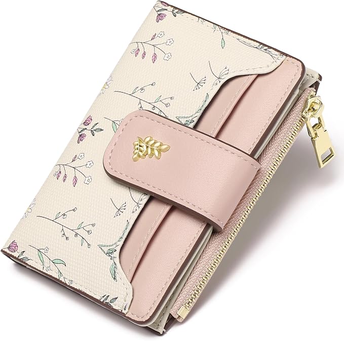 GAEKEAO Small Wallets for Women RFID Blocking Leather Bifold Zipper Pocket Wallet Credit Card Holder with ID Window by GAEKEAO