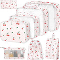 8 Set Packing Cubes for Suitcases,Packing Cube with Shoe, Cosmetics, Clothing, and Accessories Bags Packing Cubes for Travel Luggage Organizer Women Men(Cherry) by Hatisan